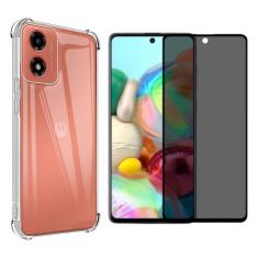 Imagem de Capa Capinha AntiShock P/ Moto G84 + Pelicula de Privacidade 3D - ArmyShield