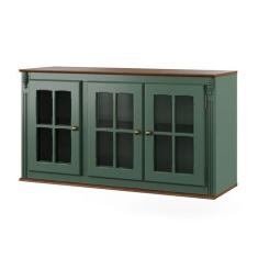 Imagem de Armário de Cozinha Aéreo Hannover de Madeira 120 cm com 3 Portas de Vi