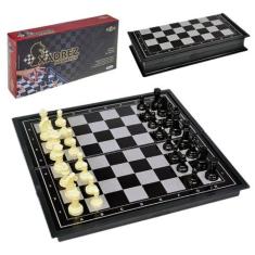 Imagem de Jogo Xadrez Magnético Tabuleiro Dobrável 32 Peças Portátil Mini Prátic