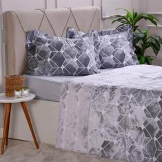 Imagem de Jogo De Cama King 200 Fios 100% Algodão Extra Macio - Tessi