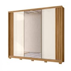 Imagem de Guarda Roupa Casal Arizona Com Espelho Freijó Com Off White Freijo Com Off White