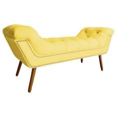Imagem de Recamier Calçadeira Estofado Sienna King 195 Cm Suede Amarelo - LM DEC