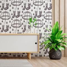 Imagem de Papel De Parede Adesivo Dia Chuvoso N013169 Rolo 0,58X3M