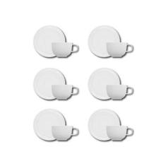 Imagem de Conjunto de Xícaras para Café Germer Shell em Porcelana 80 ml – 6 Peças