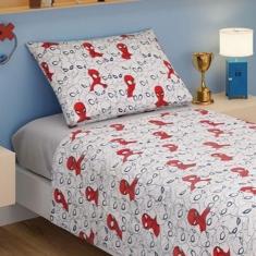 Imagem de Jogo De Cama Spider Man 100% Algodão 3 Pçs 150 Fios Solteiro - Lepper