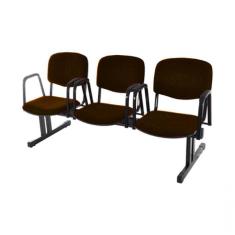 Imagem de Cadeira Em Longarina Para Auditórios Linha Hotel Marrom