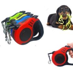 Imagem de Coleira Guia Retratil Para Cachorro E Gato Com Trava De Segurança 5 Me