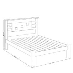 Imagem de Cama Casal Lavínia Malbec Malbec/off White Framar Móveis