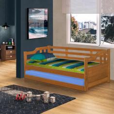 Imagem de Bicama Solteiro Rústica Madeira Maciça Imbuia Sally Shop Jm