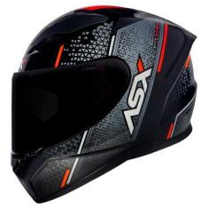 Imagem de Capacete Feminino Masculino Asx City Storm Cinza Moto, Preto Brilho , 