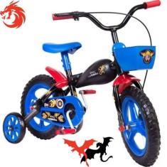 Imagem de Bicicleta Infantil Aro 12 Masculina Com Rodinhas Moto Bike Styll Kids
