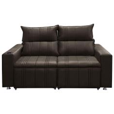 Imagem de Sofá Retrátil E Reclinável 2 Lugares 1.60m Madri Suede Speciale Home Marrom