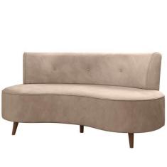 Imagem de Sofá 2 Lugares Para Sala Living 135cm Pés Palito Korah K04 Veludo Bege