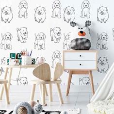 Imagem de Papel de Parede Adesivo Pet Infantil N02033 Rolo de 0,58x3,00M