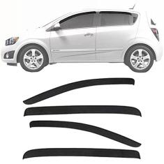 Imagem de Calha de Chuva Esportiva Chevrolet Sonic Hatch 2011 12 13 14 15 Fumê