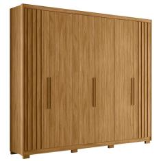 Imagem de Guarda Roupa Casal Araguaia Ripado 6 Portas Freijó - Moval