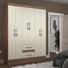 Imagem de Guarda-Roupa Solteiro 6 Portas 2 Gavetas Magistral - Diretosim