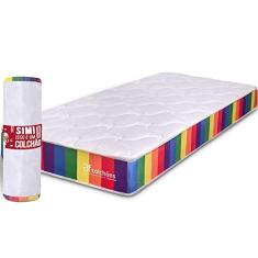Imagem de Colchão Solteiro D33 Firme a Vácuo Ortopédico Rainbow 78x188cm BF Colchões