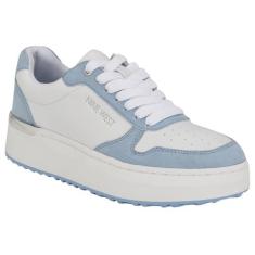 Imagem de Nine West Tênis feminino Calpha, Branco/azul claro Multi 143, 35