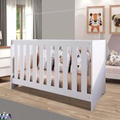 Imagem de Berço Multifuncional Americano 3 Em 1 Com Colchão 60cm x 130cm Branco Quinton Shop Jm