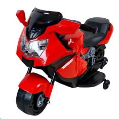 Imagem de Mini Moto Infantil Vermelho Motinha de Brinquedo Elétrica 6v Com Carre