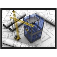 Imagem de Quadro Decorativo Arquitetura Engenharia Civil Decorações Com Moldura 