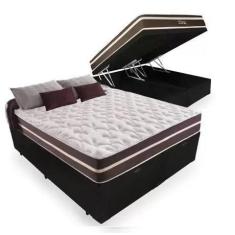 Imagem de Cama Box Com Baú Casal + Colchão De Molas Superlastic - Anjos - Classi