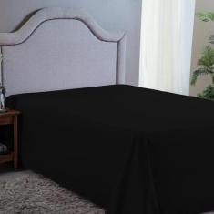 Imagem de Lençol Casal Queen 400 Fios Barato Sem Elástico Cama Box Toque Macio B