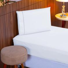 Imagem de Lençol Solteiro 400 Fios com Fronha em Ponto Palito Toque Macio - Char