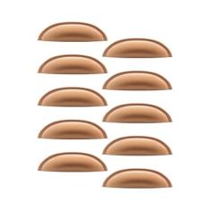 Imagem de Puxador Colonial Bronze Cristaleira Porta Gaveta Concha 15 Unidades (Rose Gold Fosco)