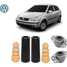 Imagem de 2 Kit Coxim Batente Coifa Amortecedor Traseiro Polo 2006 2007 2008 2009