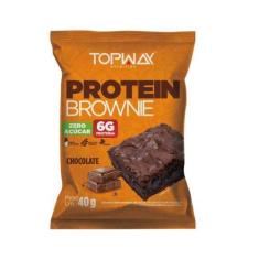 Imagem de Brownie Topway Com Proteína Chocolate 40G - Embalagem Com 10 Unidades