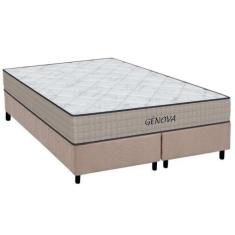Imagem de Cama Box King: Colchão Espuma D45 Orthoflex  Genova + Base CRC Suede C