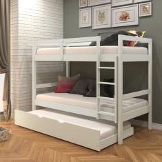 Imagem de Triliche Solteiro De Madeira Woodstore Cama Tripla