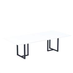Imagem de Mesa de Reunião Retangular 200x90cm Mr2000p25tub Branco/Azul Delrei