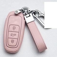 Imagem de Capa para porta-chaves do carro, capa de couro inteligente, adequado para Audi A6 A5 Q7 S4 S5 A4 B9 Q7 A4L 4m TT RS 8S 2016 2017 2018 2019, porta-chaves do carro ABS inteligente para chaves do carro