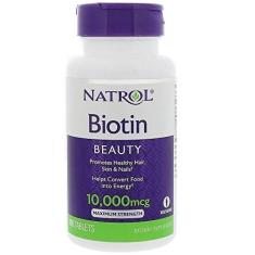 Imagem de Biotina Natrol 10000 Mcg 100 Tablets Saúde Unha Cabelos Pele