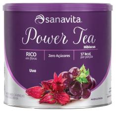 Imagem de Kit 5 Power Tea Chá Hibiscus Uva 200g Sanavita
