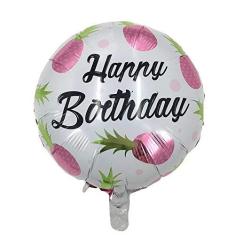 Imagem de Balão Metalizado Happy Birthday Abacaxi  - 18 Polegadas
