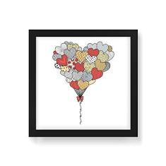 Imagem de Arte Maníacos Quadro Decorativo Balões de Amor - 50x50cm (Moldura em laca )