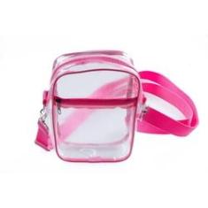 Imagem de Bolsa Shoulder Bag Transparente E Pink De Ombro Feminina