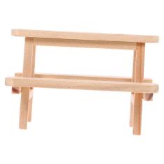 Imagem de Mesa de casa de bonecas em miniatura, mesa de piquenique, móveis de madeira