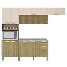 Imagem de Armário de Cozinha 5 Peças Urban02 Balcão com Pia 120cm K02 Freijó/Vanilla - Mpozenato