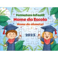 Imagem de Quebra-cabeça Escola Formandos Formatura Infantil Alunos