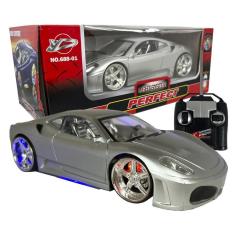 Imagem de Carrinho De Controle Remoto Carro Ferrari F430 Cinza Led
