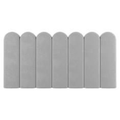 Imagem de Painel Cabeceira Cama Box Solteiro Lana 100cm Suede Cinza Claro- Abmaza