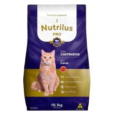 Imagem de Ração Seca Nutrilus Pro Carne para Gatos Adultos Castrados - 10,1 Kg