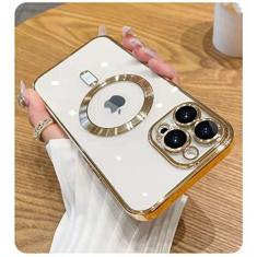 Imagem de Estojo transparente de carregamento sem fio para iPhone 14 13 12 11 Pro Max X XR XS 7 8 Plus SE 2020 22 Mini capa macia, ouro, para iPhone 11Pro Max
