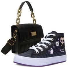 Imagem de Kit Bolsa E Tenis Cano Alto Botinha Infantil Menina K21-Feminino