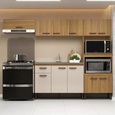 Imagem de Cozinha Compacta 4 Peças Berlim Ipê/Cristalo